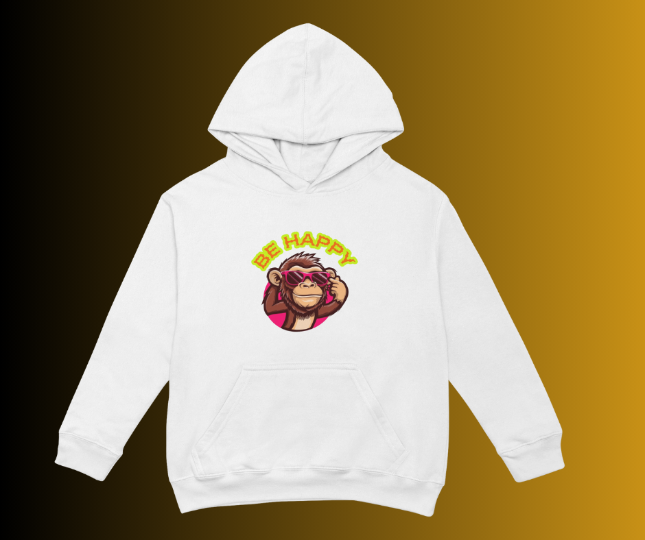 BE HAPPY MONKEY DESIGN Unisex Hoodie