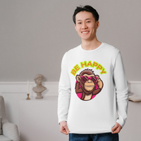 BE HAPPY MONKEY DESIGN Unisex Sweatshirt