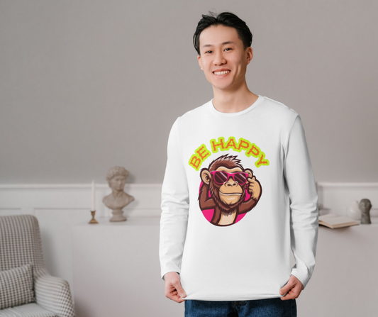 BE HAPPY MONKEY DESIGN Unisex Sweatshirt