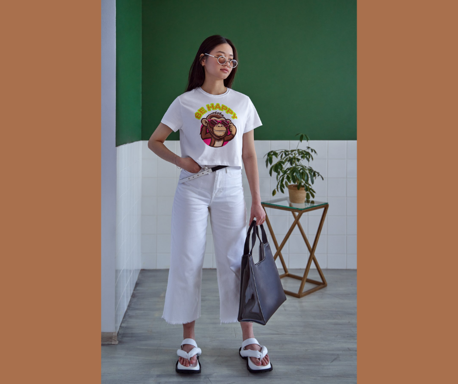 BE HAPPY  MONKEY design Women's Classic T-ShirT