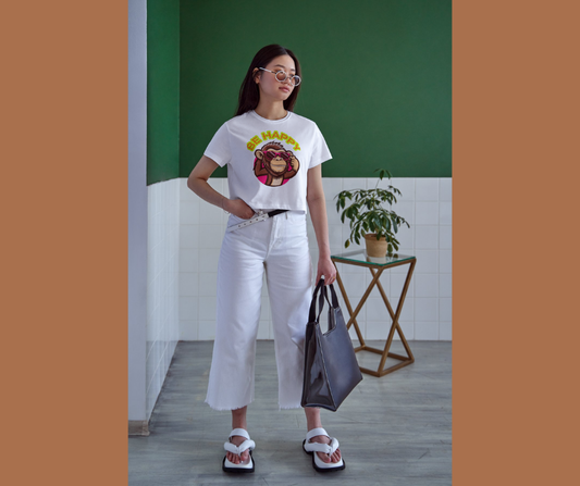 BE HAPPY  MONKEY design Women's Classic T-ShirT