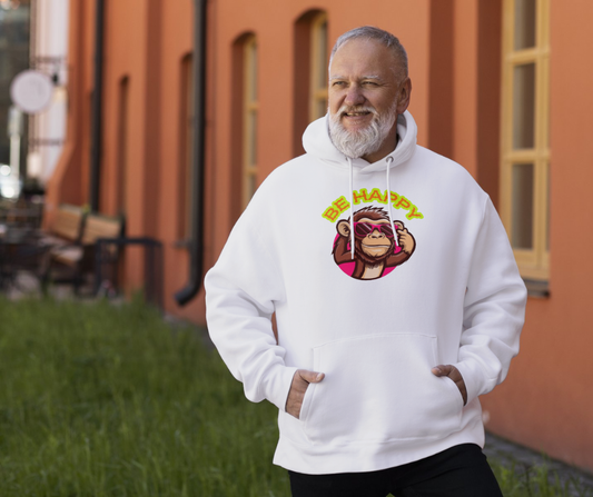 BE HAPPY MONKEY DESIGN Unisex Hoodie