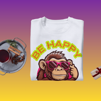 BE HAPPY MONKEY DESIGN Unisex Hoodie